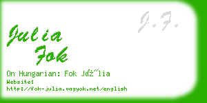 julia fok business card